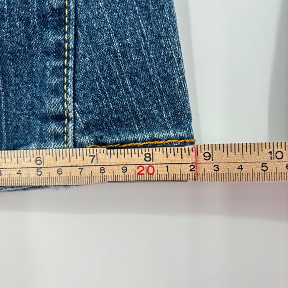 Vintage 00s Levi's 504 Slouch Flare Jeans Sz 5 Y2K Low Rise Stretch Embellished - Picture 14 of 14